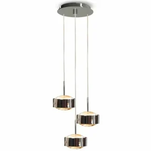 Online Top Light Suspension Puk Meg Maxx Drop Trio chrome mat à 3 lampes G9