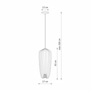 Outlet Nowodvorski Lighting Suspension Pumpkin S, gris foncé, Ø 27 cm, métal, GU10
