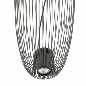 Outlet Nowodvorski Lighting Suspension Pumpkin S, gris foncé, Ø 27 cm, métal, GU10