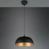 Hot Reality Leuchten Suspension Punch noir/or à 1 lampe Ø 35 cm