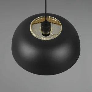 Hot Reality Leuchten Suspension Punch noir/or à 1 lampe Ø 35 cm