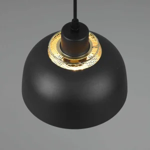 Clearance Reality Leuchten Suspension Punch noir/or à 1 lampe Ø 18 cm