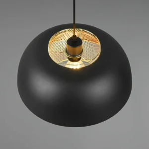 Hot Reality Leuchten Suspension Punch noir/or à 1 lampe Ø 35 cm