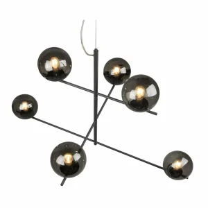 Discount Trio Lighting Suspension Pure bras orientables 6fl anthracite/clair