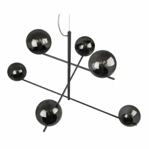 Discount Trio Lighting Suspension Pure bras orientables 6fl anthracite/clair