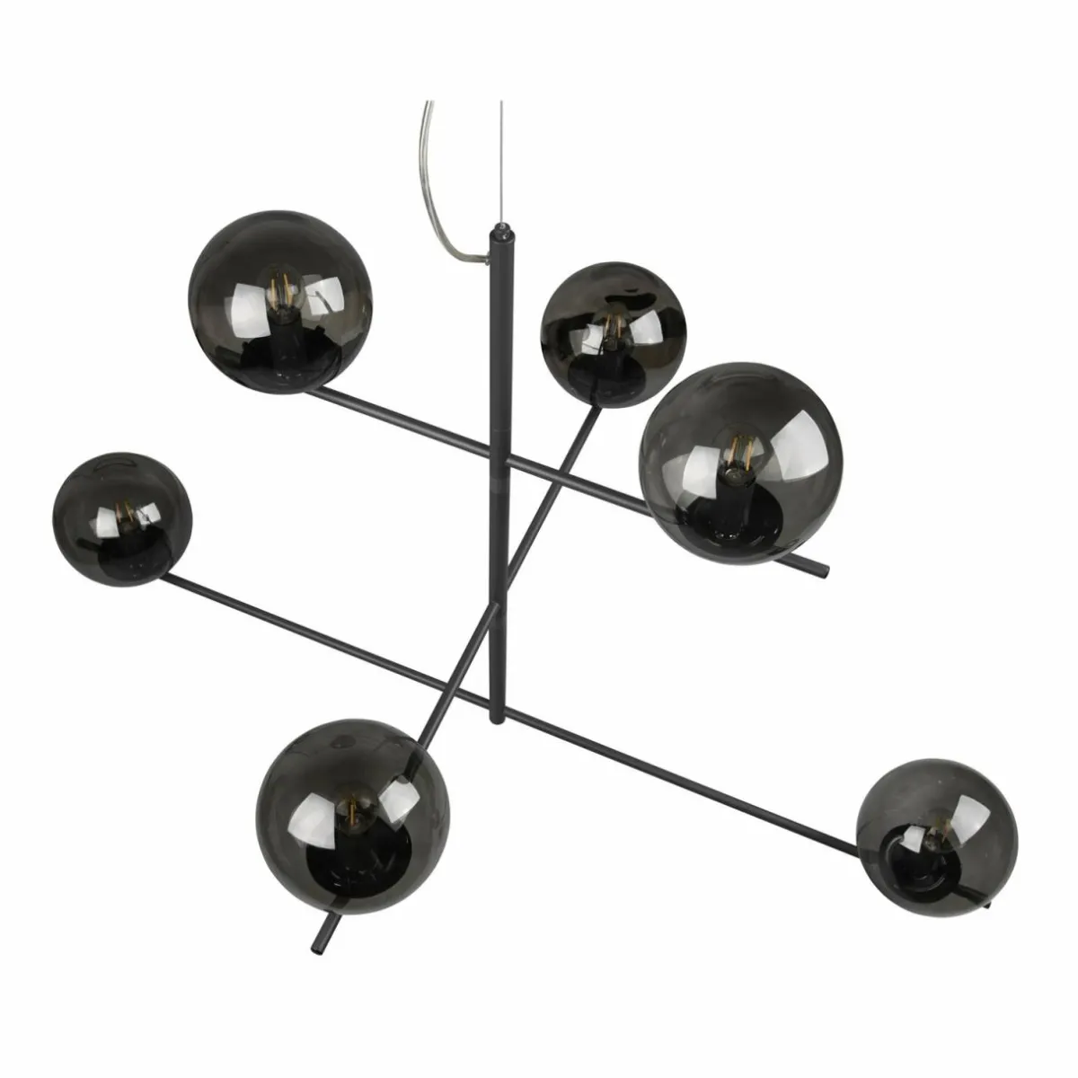 suspension_pure_bras_orientables_fl_anthraciteclair_2.webp Discount Trio Lighting Suspension Pure bras orientables 6fl anthracite/clair