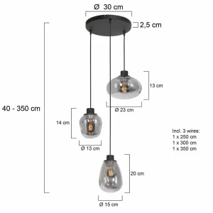 Hot Steinhauer Suspension Reflexion, à 3 lampes Ø 40 cm