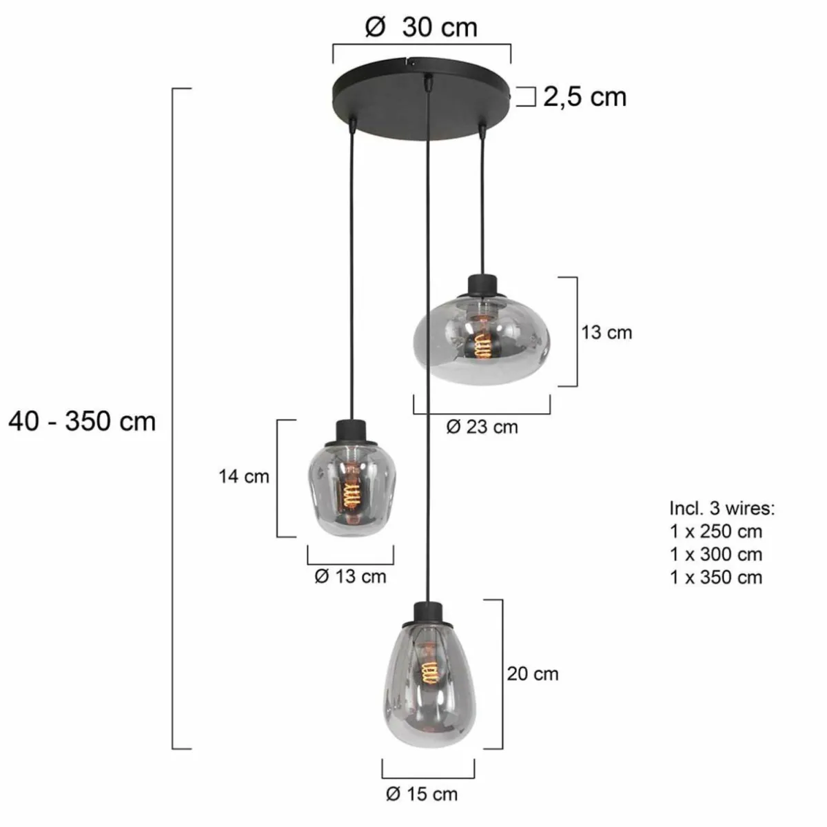 suspension_reflexion___lampes__cm_0-1.webp Hot Steinhauer Suspension Reflexion, à 3 lampes Ø 40 cm