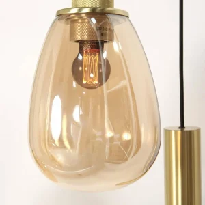 Best Sale Steinhauer Suspension Reflexion, métal, verre, 9 lampes, laiton