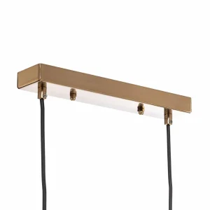 Flash Sale Lucea Suspension Ressa linéaire, laiton ancien, 3 lampes