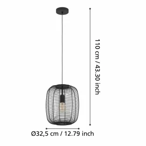 Sale EGLO Suspension Rinroe, Ø 32,5 cm, noir, acier