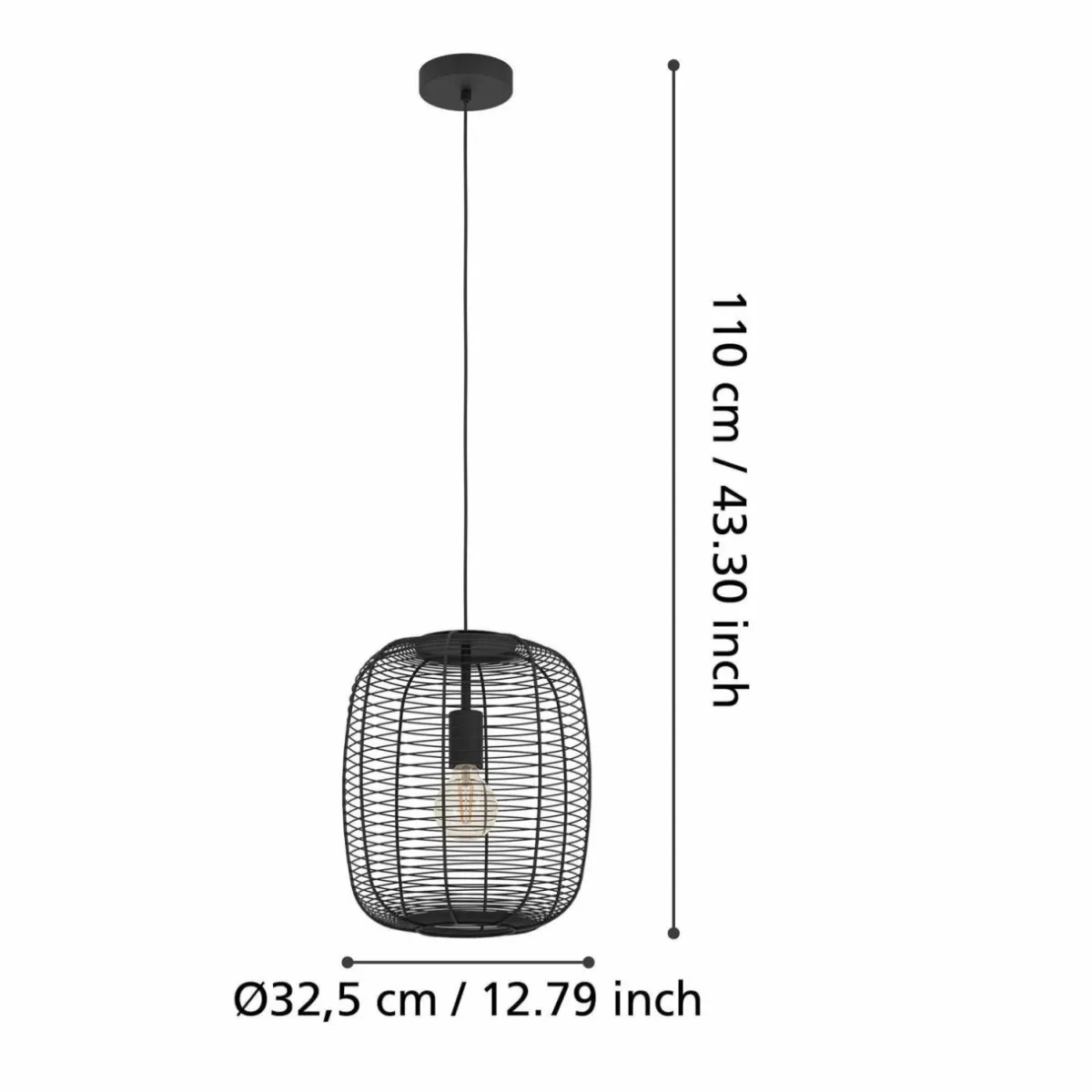 suspension_rinroe___cm_noir_acier_1.webp Sale EGLO Suspension Rinroe, Ø 32,5 cm, noir, acier