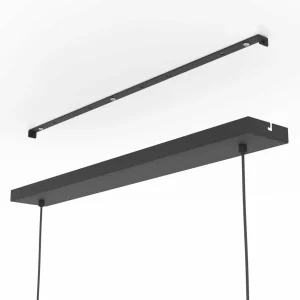 Cheap EGLO Suspension Rinroe, longueur 90 cm, noir, à 2 lampes, acier