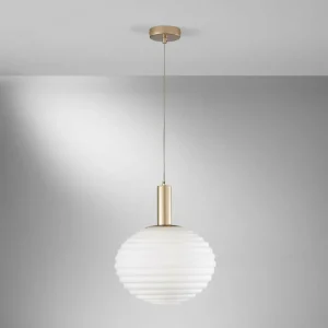 Cheap Eco-Light Suspension Ripple, doré/opale, Ø 32 cm