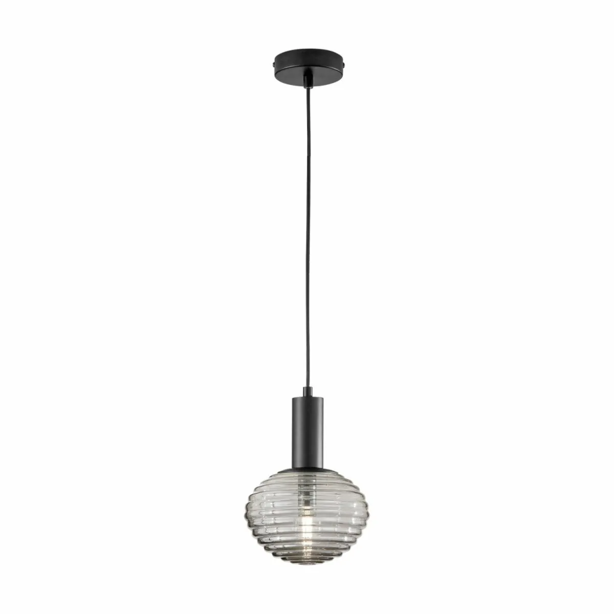 suspension_ripple_noirgris_fum___cm_0.webp Clearance Eco-Light Suspension Ripple, noir/gris fumé, Ø 18 cm
