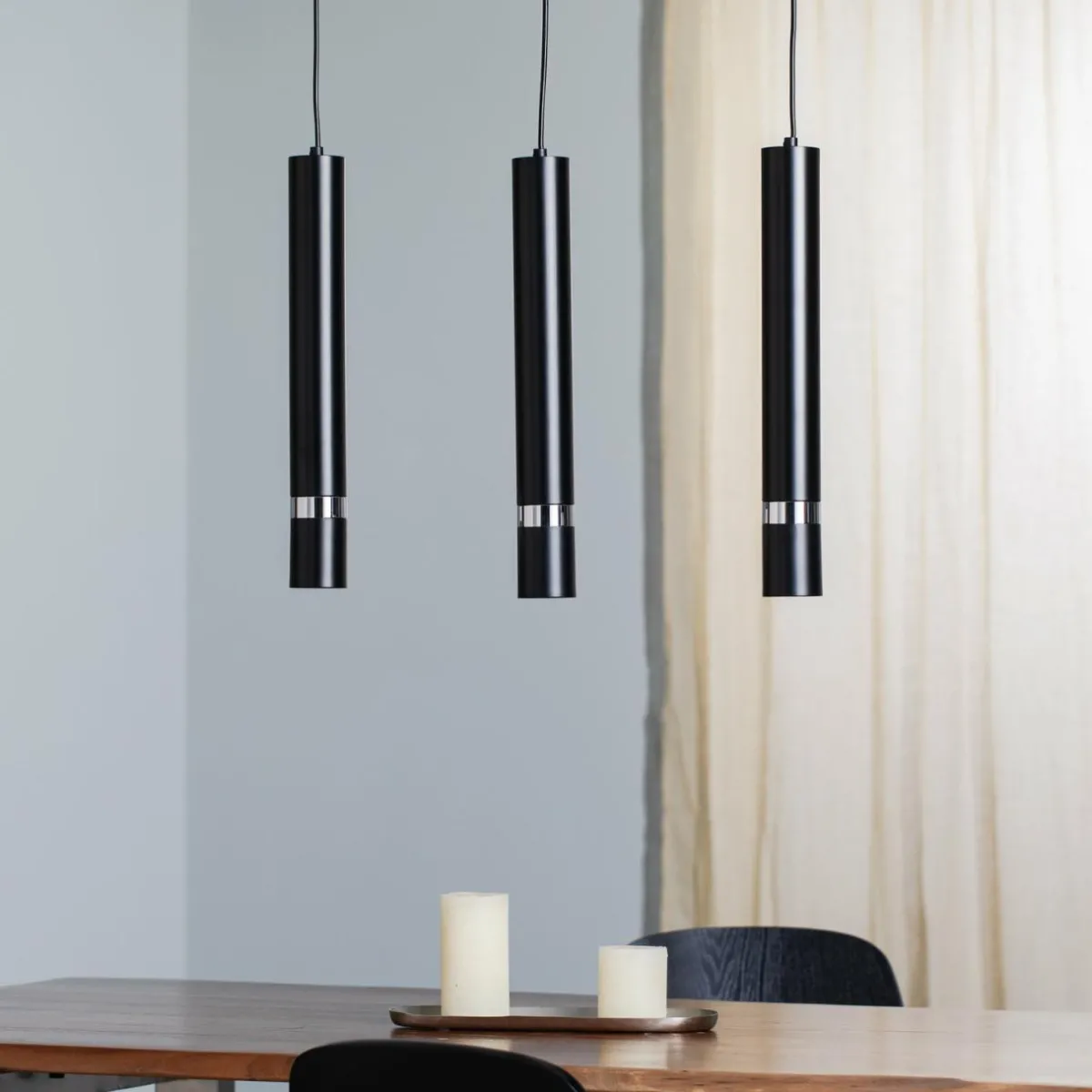 suspension_rondo_noirechrome__lampes_allonge_0.webp Sale Luminex Suspension Rondo noire/chromée 3 lampes, allongée