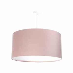 Sale Euluna Suspension Rosabelle cylindre rose 1 lampe Ø 50 cm