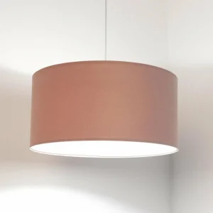 Sale Euluna Suspension Rosabelle cylindre rose 1 lampe Ø 50 cm