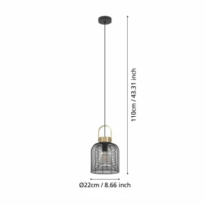 New EGLO Suspension Roundham, diamètre 22 cm