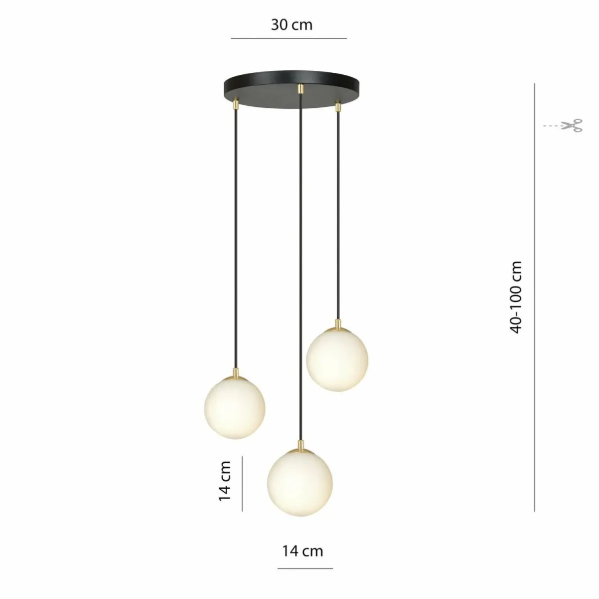 suspension_royal__lampes_blanc_opalinnoir_verre_e_2.webp New EMIBIG LIGHTING Suspension Royal, 3 lampes, blanc opalin/noir, verre, E14