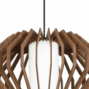 Store EGLO Suspension Rusticaria avec barres en bois