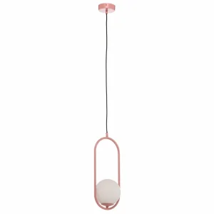 Sale Jupiter Suspension Samba, à 1 lampe, rose/blanc