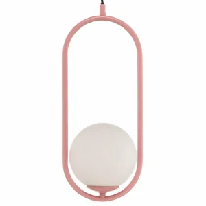Sale Jupiter Suspension Samba, à 1 lampe, rose/blanc