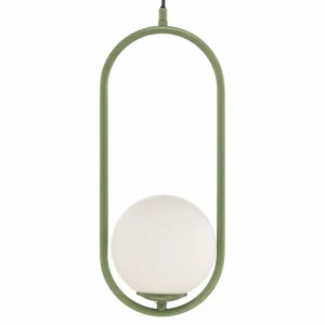 New Jupiter Suspension Samba, à 1 lampe, vert/blanc