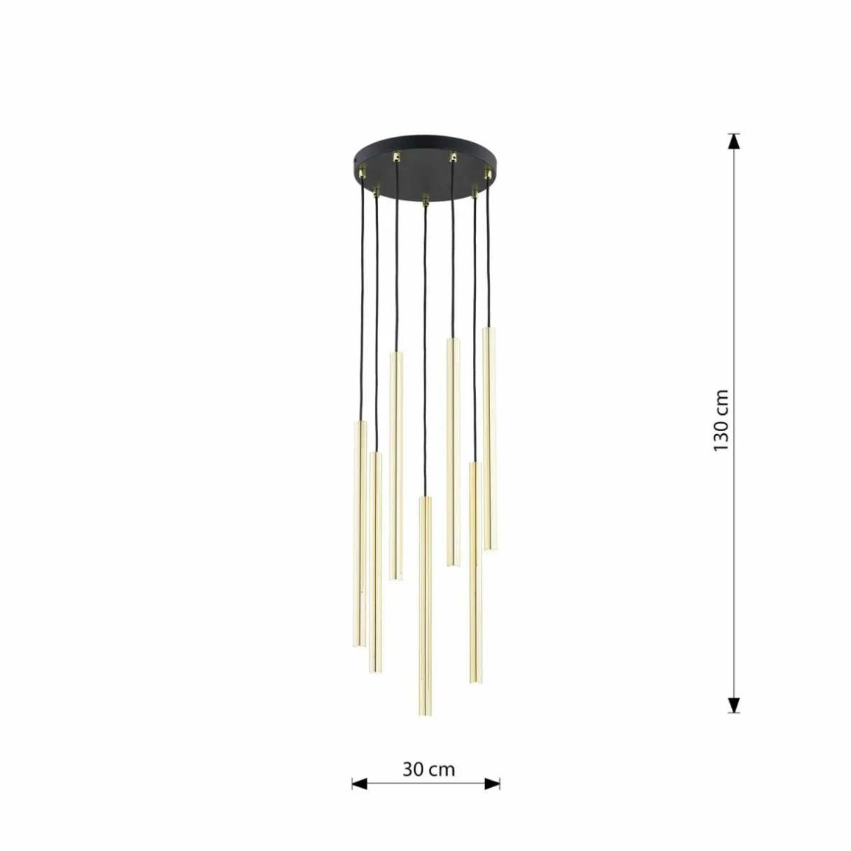 suspension_selter_premium_dor___lampes_mtal_2.webp Sale EMIBIG LIGHTING Suspension Selter Premium, doré, à 7 lampes, métal