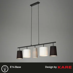 Sale Briloner Suspension Shades avec 5 abat-jour tissu