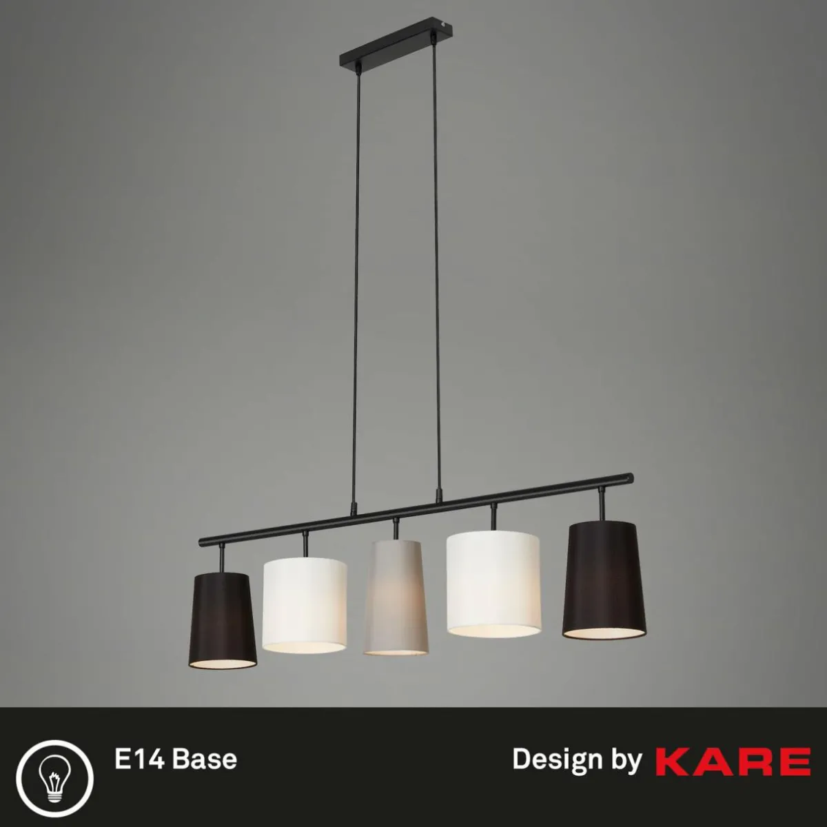 suspension_shades_avec__abatjour_tissu_3.webp Sale Briloner Suspension Shades avec 5 abat-jour tissu