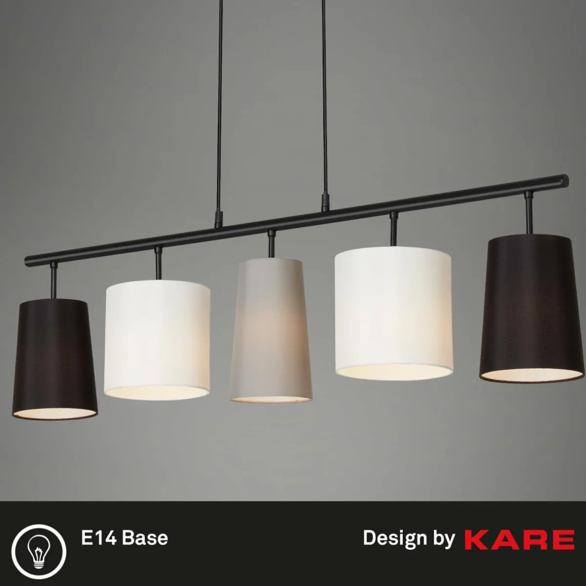 suspension_shades_avec__abatjour_tissu_4.webp Sale Briloner Suspension Shades avec 5 abat-jour tissu