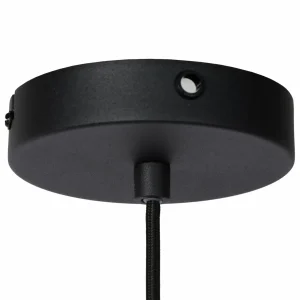 Sale Lucide Suspension Siemon en acier, Ø 40 cm, noire