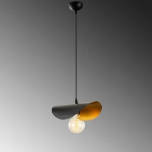 Hot Opviq Suspension Sivani MR-830 à 1 lampe noir/or