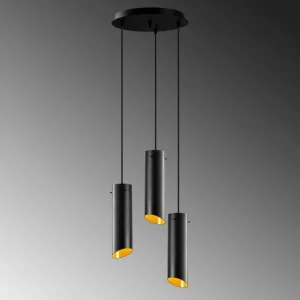 Online Opviq Suspension Sivani MR-979, noir, fer, à 3 lampes rond