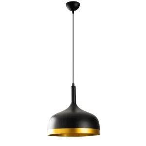 Clearance Opviq Suspension Sivani MR-826, noir/or, métal, Ø 30 cm
