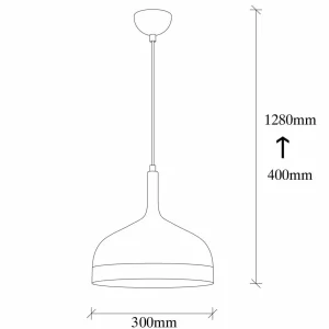 Clearance Opviq Suspension Sivani MR-826, noir/or, métal, Ø 30 cm