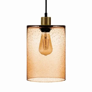 Online Euluna Suspension Soda Cylindre Verre brun clair Ø 18cm