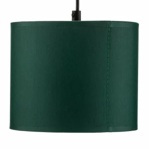 Store Luminex Suspension Soho cylindrique 3 lampes vert/doré