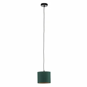 Best Luminex Suspension Soho cylindrique x1 Ø 18 cm vert/doré