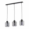 Fashion Eko-Light Suspension Sombra, fumée, à 3 lampes, longue