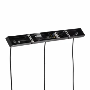 Fashion Eko-Light Suspension Sombra, fumée, à 3 lampes, longue