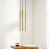 Best Sale Euluna Suspension Sone, rosace ronde, à 3 lampes, laiton