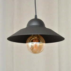 Outlet HELAM Suspension Sorapis, noir, métal, Ø 27,5 cm