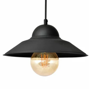 Outlet HELAM Suspension Sorapis, noir, métal, Ø 27,5 cm