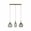 Best Sale Trio Lighting Suspension Soraya, à 3 lampes, poutre, métal, laiton vieilli