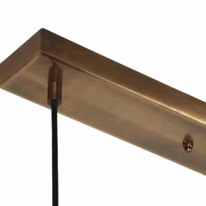 Best Sale Trio Lighting Suspension Soraya, à 3 lampes, poutre, métal, laiton vieilli