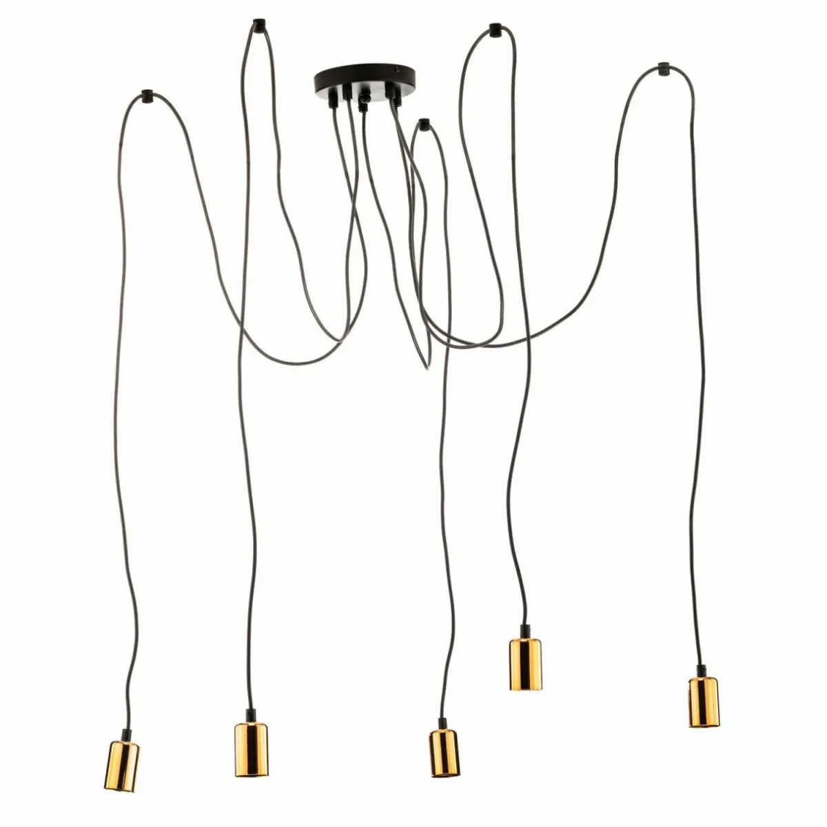 suspension_spark____lampes_noirecuivre_0.webp Outlet EMIBIG LIGHTING Suspension Spark 5 à 5 lampes, noire-cuivrée