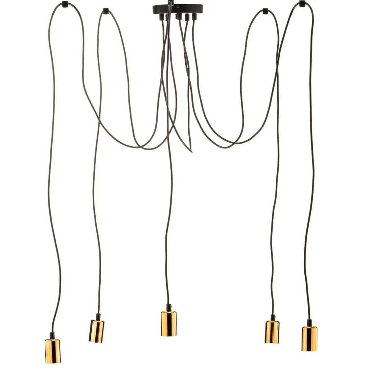 suspension_spark____lampes_noirecuivre_2.webp Outlet EMIBIG LIGHTING Suspension Spark 5 à 5 lampes, noire-cuivrée