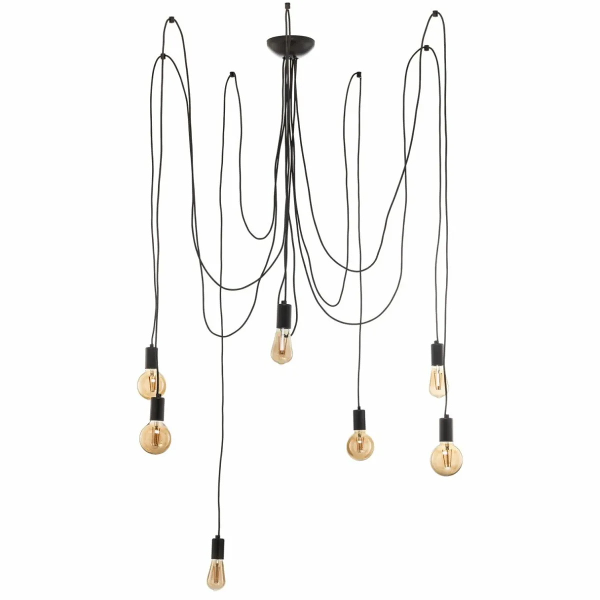 suspension_spider_en_noir__sept_lampes_0.webp Discount Nowodvorski Lighting Suspension Spider en noir, à sept lampes